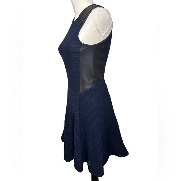 Rag & Bone Caviar Crete Tank leather cut out sleeveless mini skater dress - Picture 4 of 9